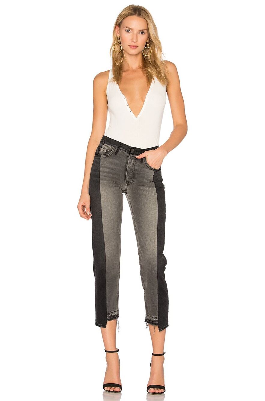 GRLFRND Helena High Rise Straight Crop Jean Superstition Size 24